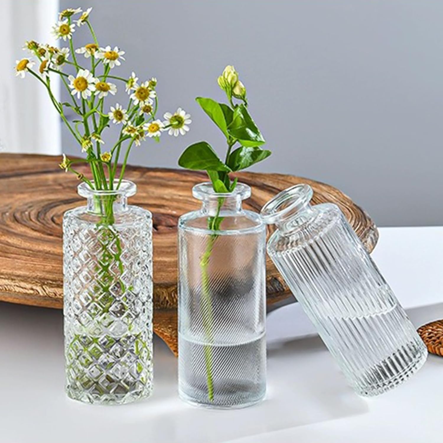 Glass Bud Vase Set of 32 pcs,Bud Vases in Bulk,Small Vases for Centerpieces, Mini Flower Vase Bulk for Rustic Wedding Home Table Decorations - Image 6